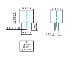 荣成CBB101/103金属化聚丙烯膜固定电容器