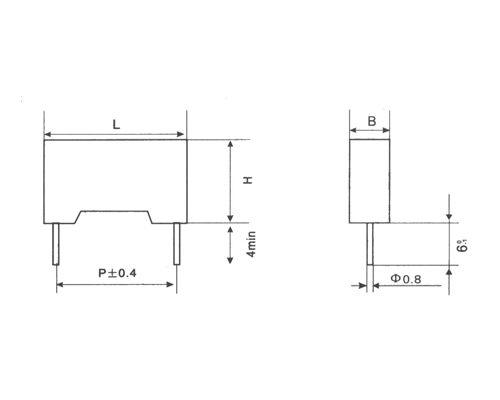 Cbb112 plastic shell metallized foil polypropylene film capacitor