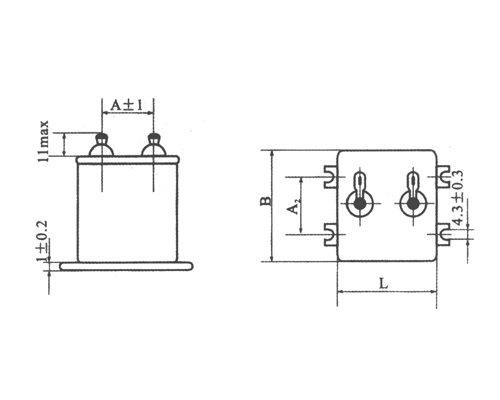 Cj48 AC sealed metallized paper capacitor