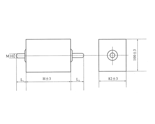 Ch88a surge absorbing composite dielectric capacitor