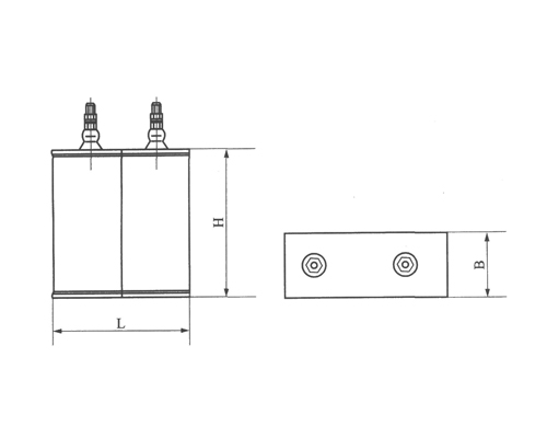 Ch68a high voltage AC composite dielectric commutation capacitor