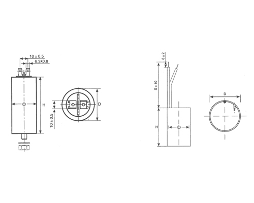 CBB60 metallized polypropylene film AC motor capacitor