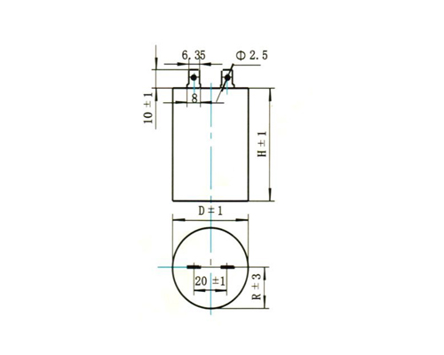 CBB102金属化聚丙烯膜固定电容器