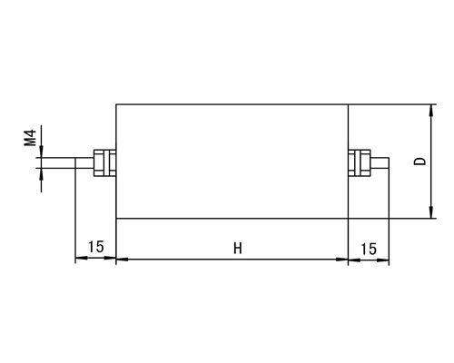 Outline drawing of cbb80d high voltage AC Metallized Polypropylene Film Capacitor