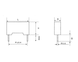 High voltage metallized polypropylene film capacitor with cbb111 plastic shell