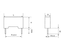 Mkp21 plastic shell encapsulated metallized polypropylene film capacitor