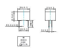 Cbb101 / 103 metallized polypropylene film fixed capacitor
