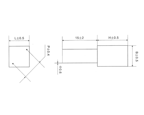 Precision capacitor with foil polystyrene film encapsulated in cb17 plastic shell Precision capacitor with foil polystyrene film encapsulated in cb17 plastic shell